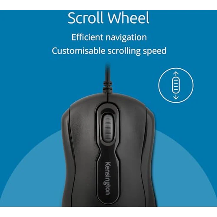 Kensington Mouse-in-a-Box EQ, kabelgebundene PC-Maus, beidhändiges Design, 54 % Post-Consumer-Kunststoff, Schwarz – Bild 4