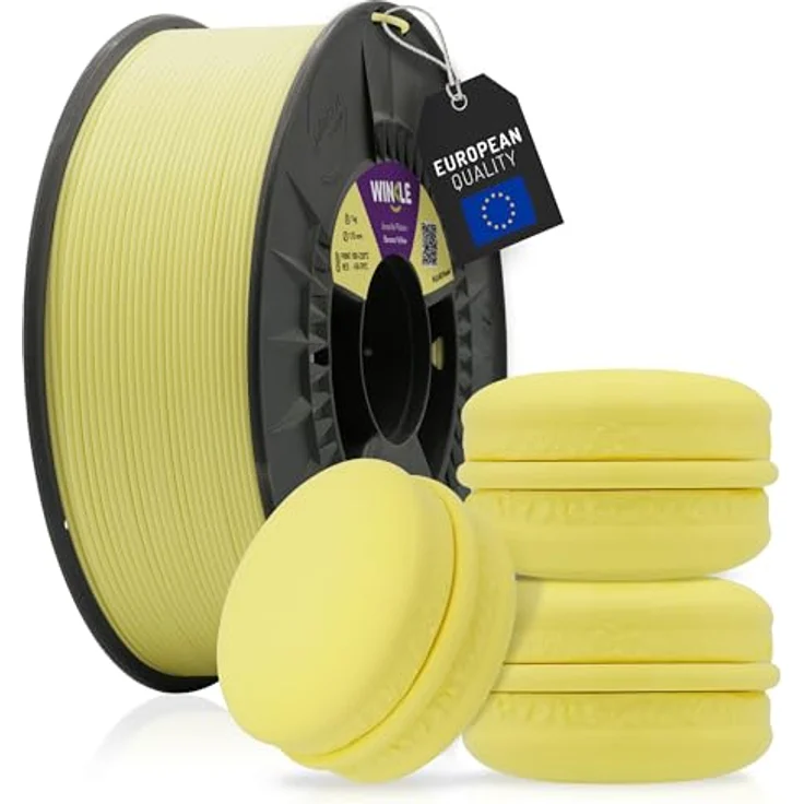 WINKLE PLA HD Filament 1.75mm Bananengelb, 300g Spule, kompatibel mit FDM Druckern, Maßgenauigkeit +/- 0.05mm – Bild 1