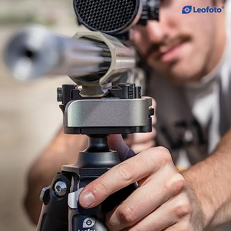 LEOFOTO SA-403C Carbon-Dreibeinstativ mit MA-30L Gewehraufnahme, 25 kg Tragfähigkeit, höhenverstellbar von 16 cm bis 160 cm – Bild 2