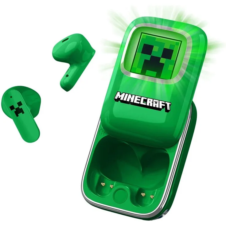 OTL Minecraft Creeper Slide TWS Kopfhörer In-Ear-Kopfhörer, Grün, Bluetooth, offiziell lizensiertes Merchandise