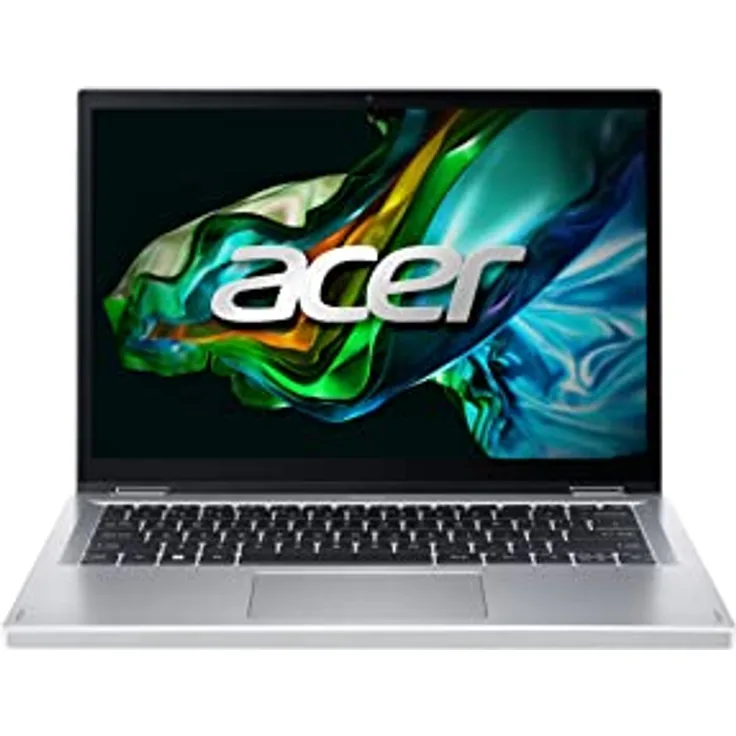 Acer Aspire 3 Spin (A3SP14-31PT-317T) Laptop Convertible Notebook | 14 WUXGA Display | Intel Core i3-N305 | 8 GB RAM | 256 GB SSD | Intel UHD-Grafik | Windows 11 | QWERTZ Tastatur | Silber