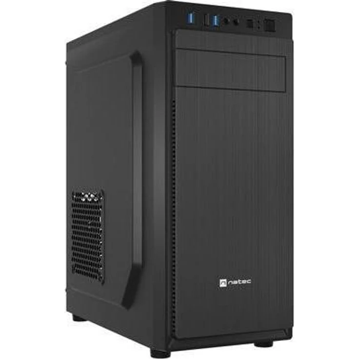 Genesis Natec ARACANTA Midi Tower PC Gehäuse, Schwarz, Mini-ITX und ATX, mit zwei USB 3.0-Anschlüssen und 80 mm Lüfter