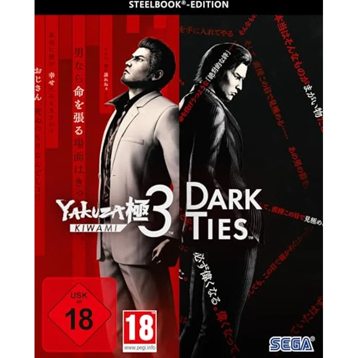 SEGA Yakuza Kiwami 3 & Dark Ties Steelbook Edition, PC-Games inkl. Spiel-Code, 3 Kunstkarten, Steelbook – Bild 1