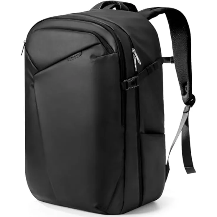 Inateck 40L Reiserucksack, TSA-freundliches Handgepäck mit 26 Taschen für 15,6-16 Zoll Laptop, Schwarz