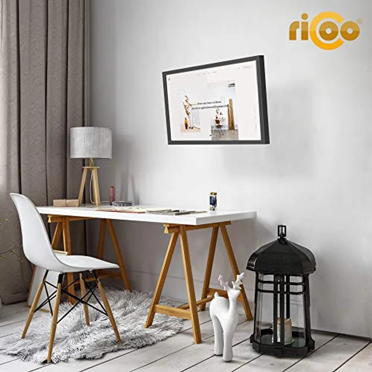 RICOO PC Monitor Wandhalterung Schwenkbar Neigbar für 13-27 Zoll, Halterung Wand S7411, Monitorhalterung, Bildschirmhalterung, Bildschirm Wandhalterung Monitor 24 Zoll, VESA 75 x 75, 100x100 mm – Bild 4