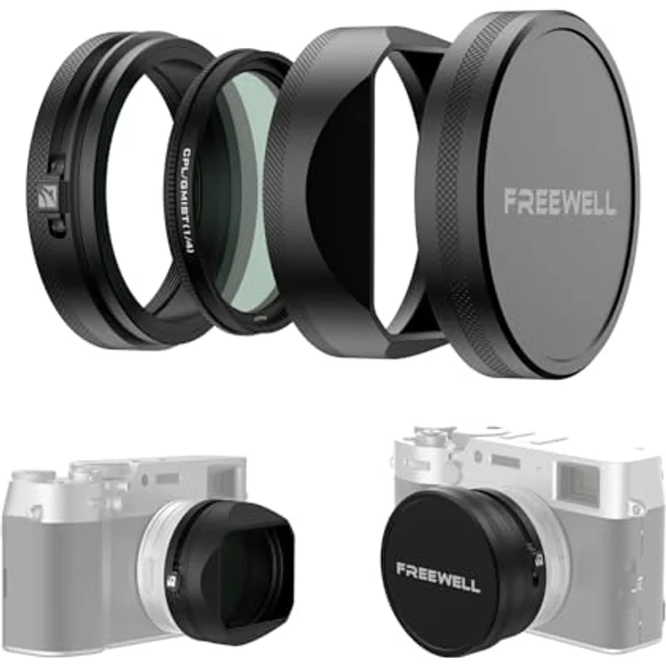 Freewell Filterset mit Gegenlichtblende, ND-/Grauverlaufs- und Polarisationsfilter für Kamera-Objektive, Schwarz – Bild 1
