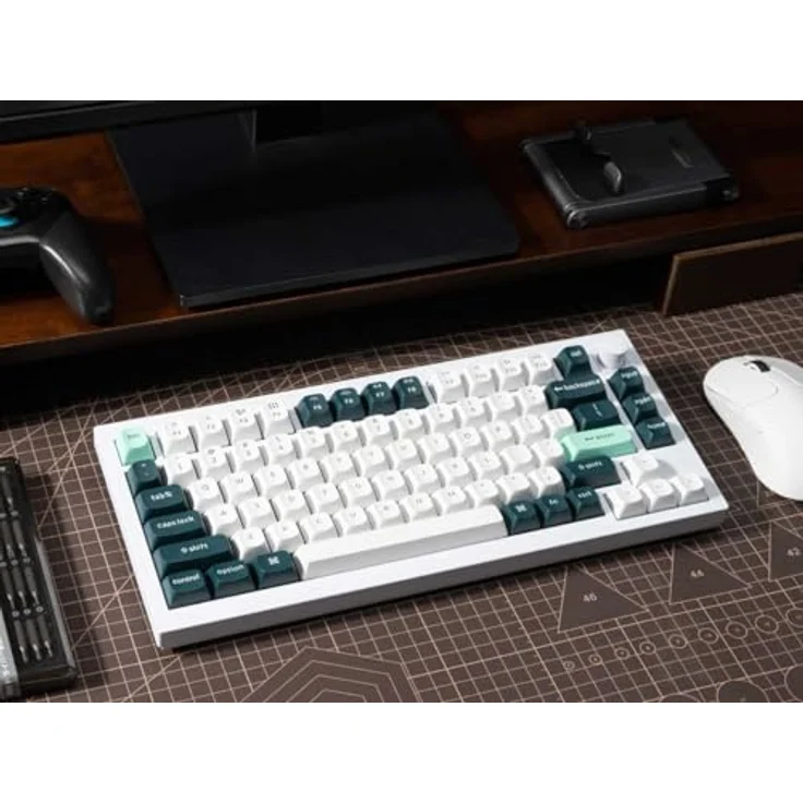 Keychron Q1 HE Kabellose Mechanische Tastatur mit Hall Effect Gateron Double-Rail Magnetic Switch Nebula, Rapid Trigger, 2.4 GHz Bluetooth RGB Kompatibel mit Mac Windows Linux - Weiß – Bild 3
