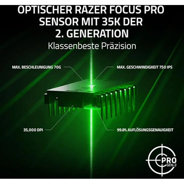 Razer Basilisk V3 35K - Ergonomische Gaming-Maus mit Focus Pro 35K Sensor (HyperScroll Tilt Wheel, 11-Zonen-Beleuchtung, optische Mausschalter Gen-3) Schwarz – Bild 3