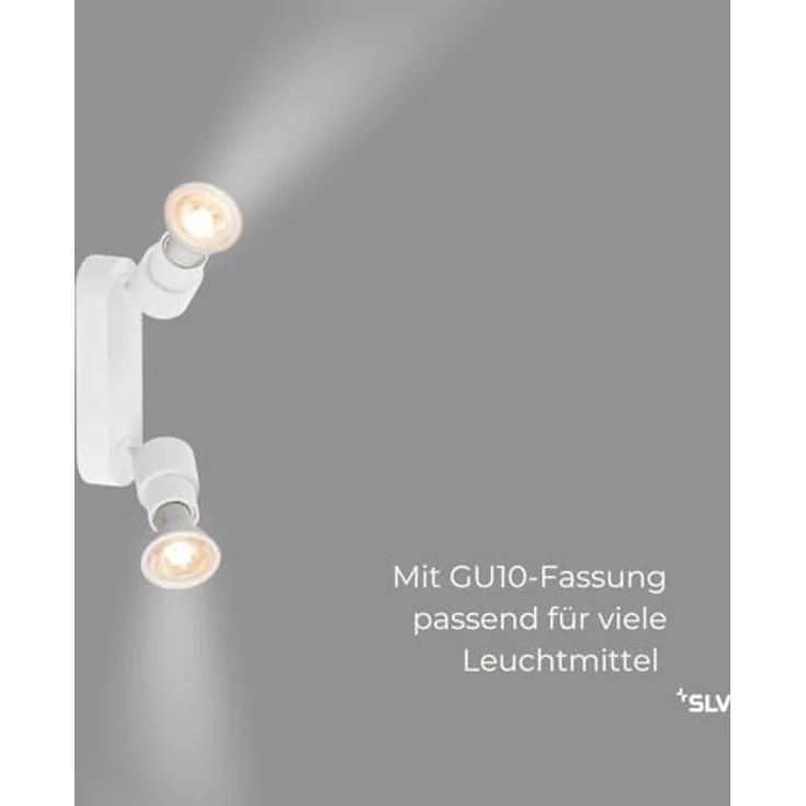 SLV PURI 2.0 BASIC, Deckenleuchte, Wandleuchte, Aluminium/Weiß, dreh- und schwenkbar – Bild 3