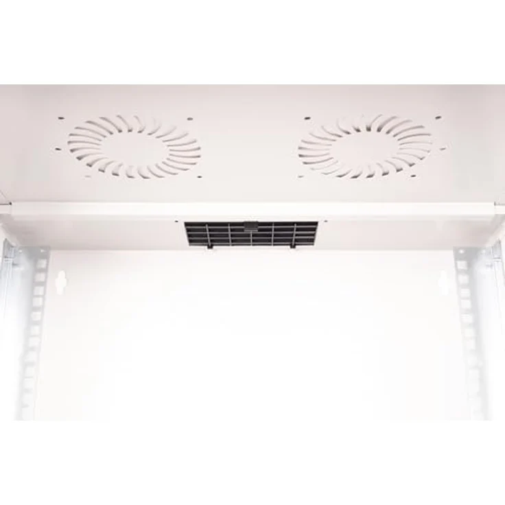 DIGITUS Netzwerkschrank SOHO Pro-Serie - 19-Zoll Rack 9 HE - Unmontiert - Wandmontage - 400 mm Tiefe - 327 mm Nutztiefe - Traglast 60 kg - perforierte Stahltür - Grau – Bild 5