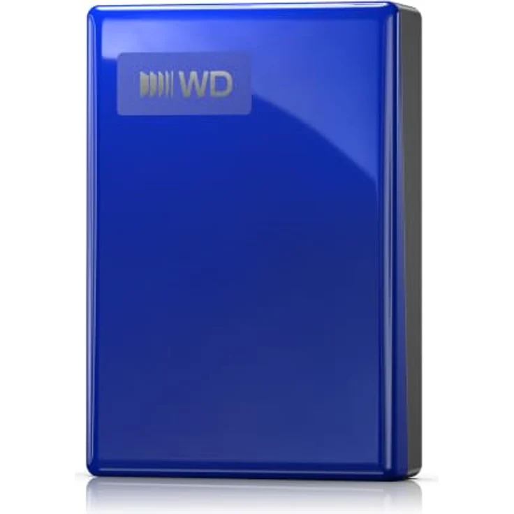 Western Digital WD My Passport 4TB, externe Festplatte mit USB-C, 256-Bit AES-Verschlüsselung, blau – Bild 1