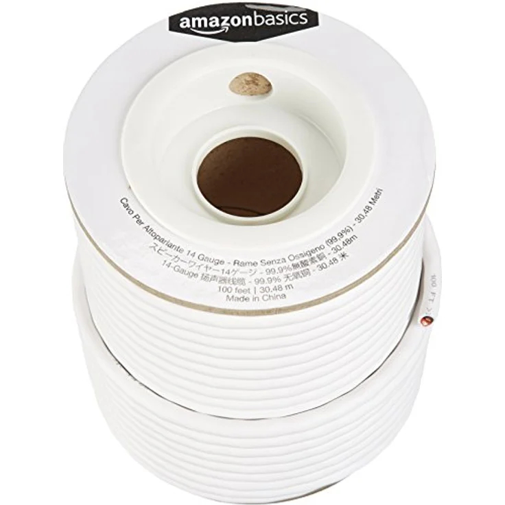 Amazon Basics - Lautsprecherkabel - 14 AWG (1,63 mm), 99,9 % sauerstofffreies Kupfer, 30,5 m – Bild 2