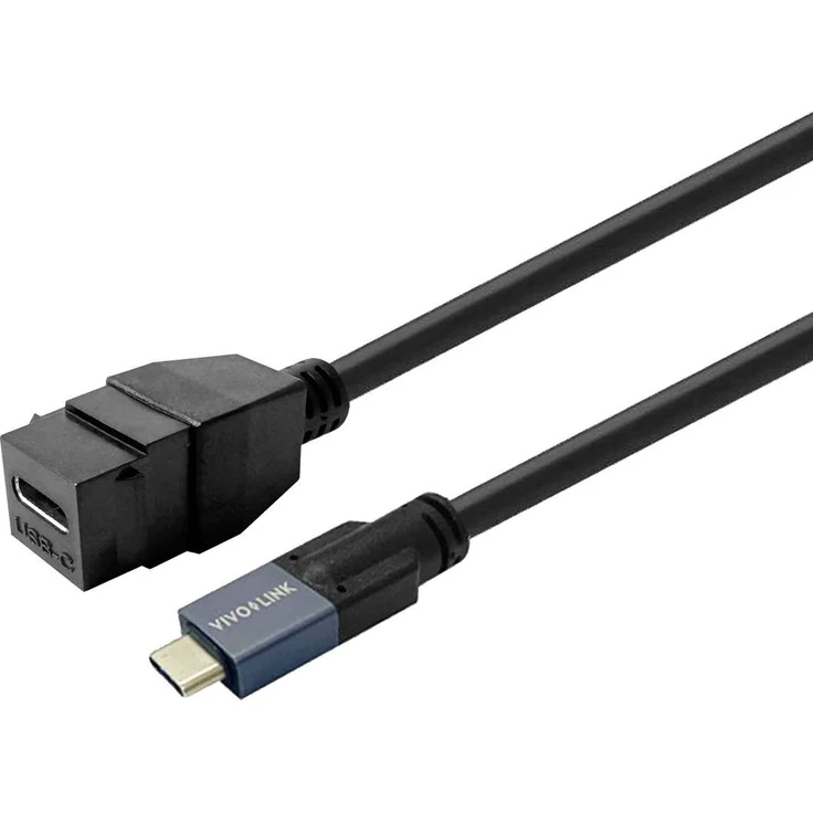 Vivolink PROKEYUSBCFM1B, 1 m USB-C Kabel, USB 3.2 Gen 2, 20 Gbps, 100 Watt, Schwarz