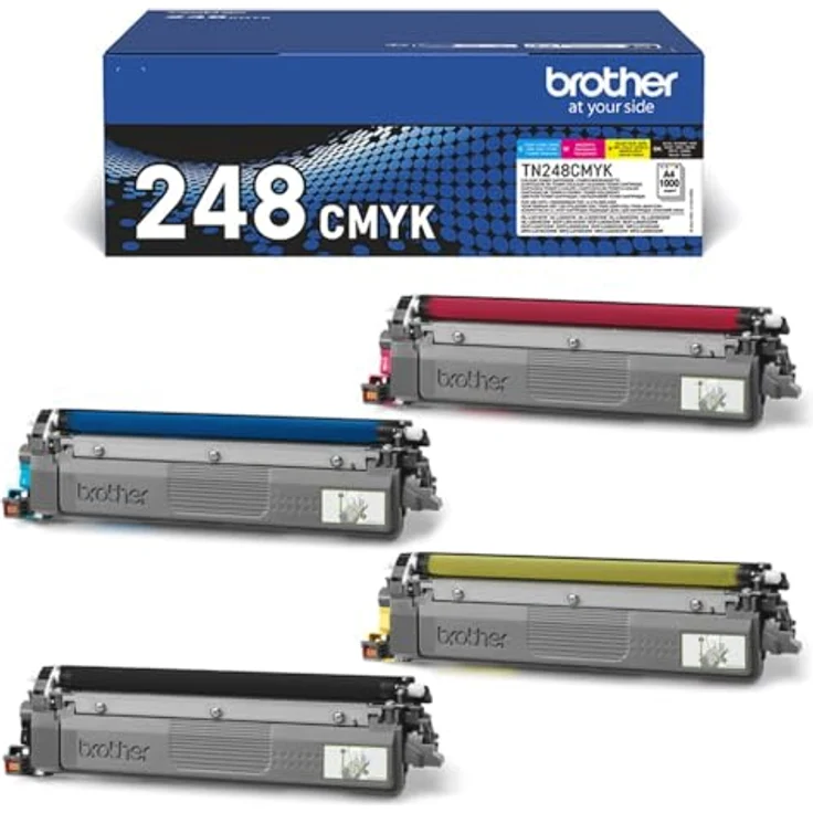 Brother TN-248VAL Tonerkartuschen Value Pack Cyan/Magenta/Gelb/Schwarz, Druckt bis zu 1.000 Seiten, Originalpatrone, kein Abfall – Bild 3