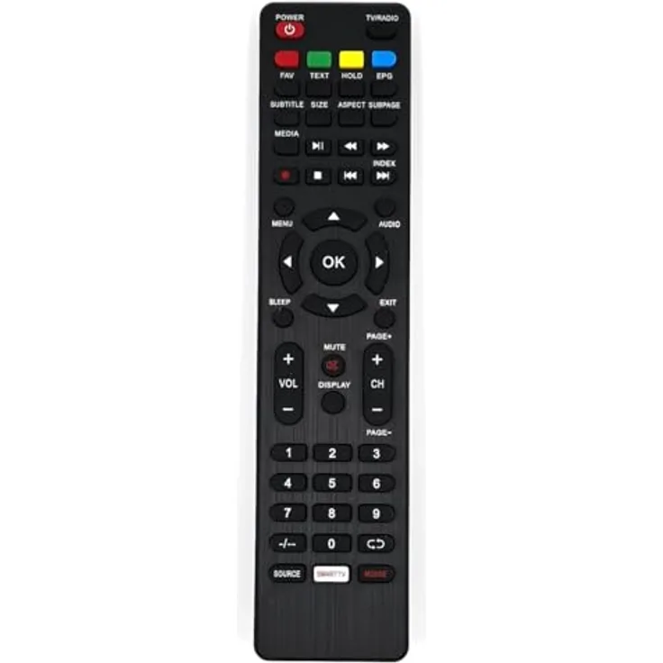 Alltro Ersatz TV Fernbedienung für JTC LED TV GPRC15926 / Jay-Tech, volle Funktionalität ohne Programmierung