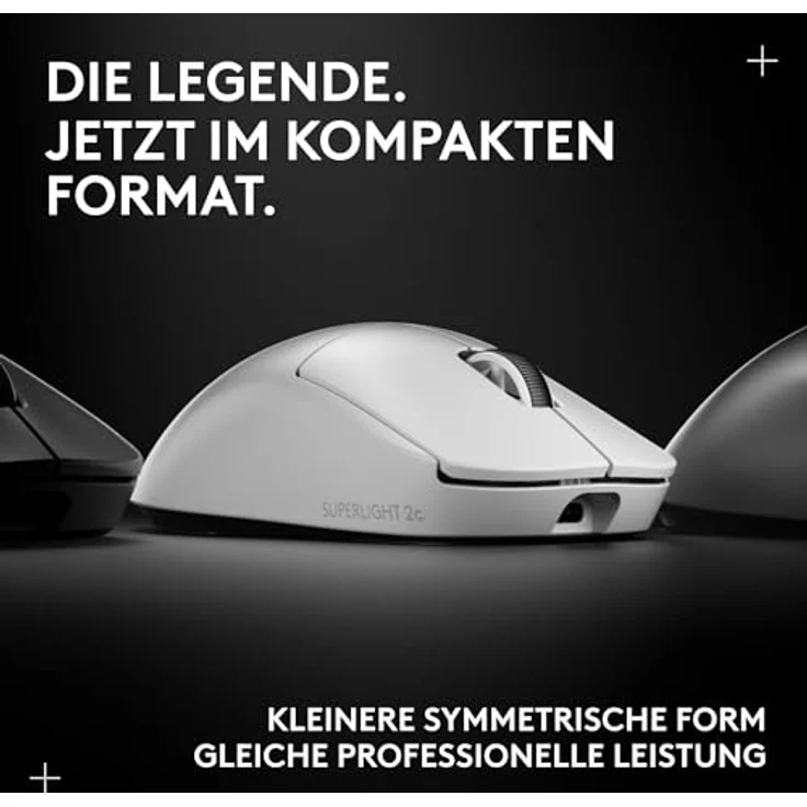Logitech G PRO X Superlight 2c, kabellose Gaming-Maus mit 44K DPI-Sensor, 8 kHz Abtastrate, 5 programmierbaren Tasten, USB-C-Ladefunktion, 53 g leicht, kompakt, Weiß – Bild 2