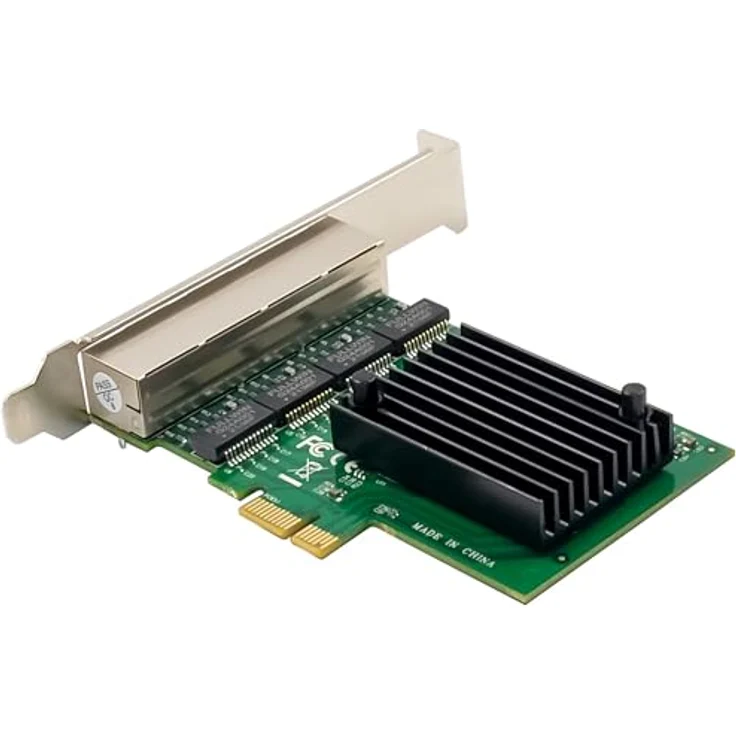 InLine® Quad Gigabit Netzwerkkarte 4x RJ45 1Gb/s, PCIe x1, inkl. Low Profile Slotblech, für Server und Workstations, 51127B – Bild 3