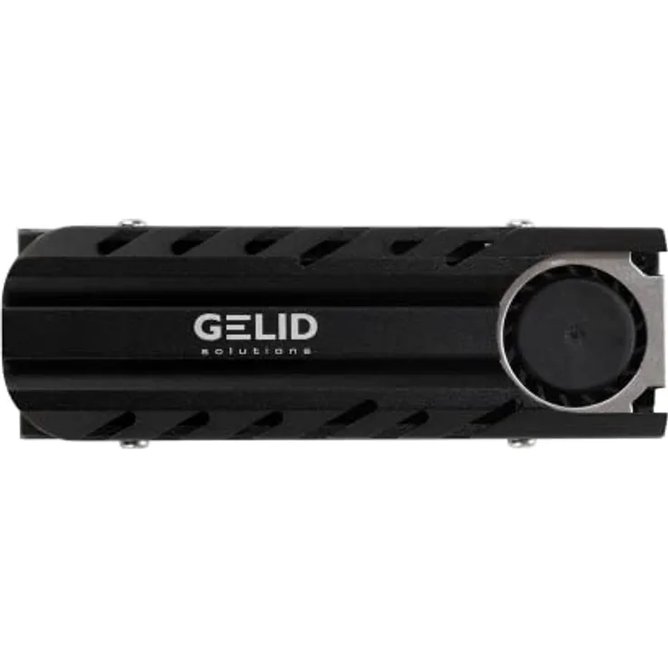 Gelid Solutions Icecap PRO M.2 SSD, passend für alle M.2 Typ 2280 SSD, PWM-Lüfter, 12000 U/min, 20 x 20 x 6 mm, schwarz