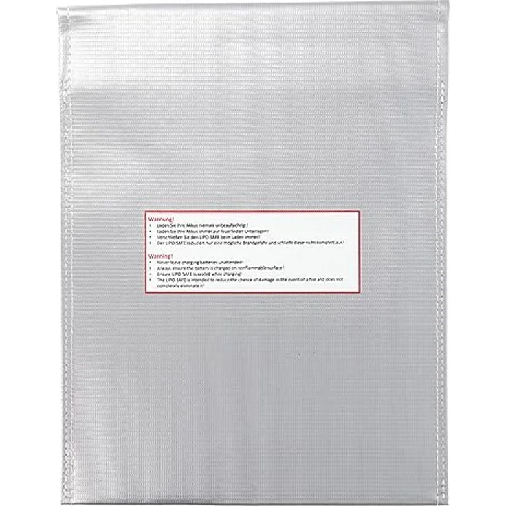 AccuCell LIPO-SAFE Lipo Schutzbeutel groß, explosions- und feuerfest, 30x23cm, Silber, 150g – Bild 4