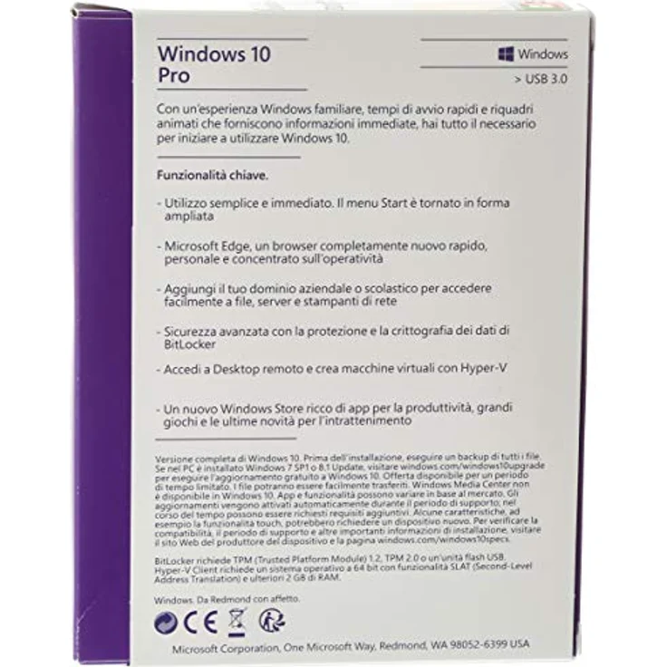 Microsoft Windows 10 Pro IT 32/64bit USB FPP, italian, + USB-Drive – Bild 2