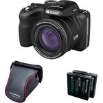 KODAK Pixpro Astro Zoom AZ426 - Digitale Bridgekamera, 42X optischer Zoom, 24 mm Weitwinkel, 20 Megapixel, 3-LCD, Full HD 1080p Video, Li-Ionen-Akku - Schwarz