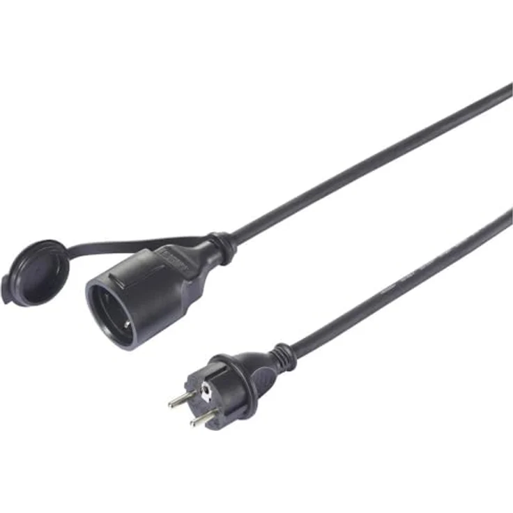 Sygonix SY-6052178 Personenschutz-Verlängerungskabel PRCD 230 V/AC, 3 m, Schwarz, IP44 – Bild 2
