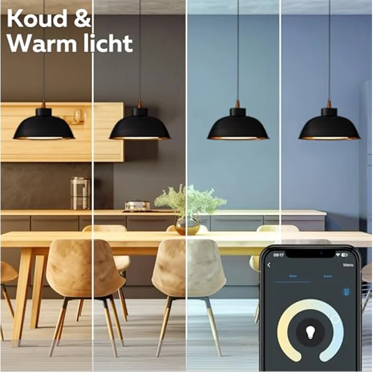 CALEX Smart Spirale Filament Glühbirne E27, WLAN LED Leuchtmittel mit Alexa und Google Home, 7W Vintage A60, warmweißes Licht – Bild 4