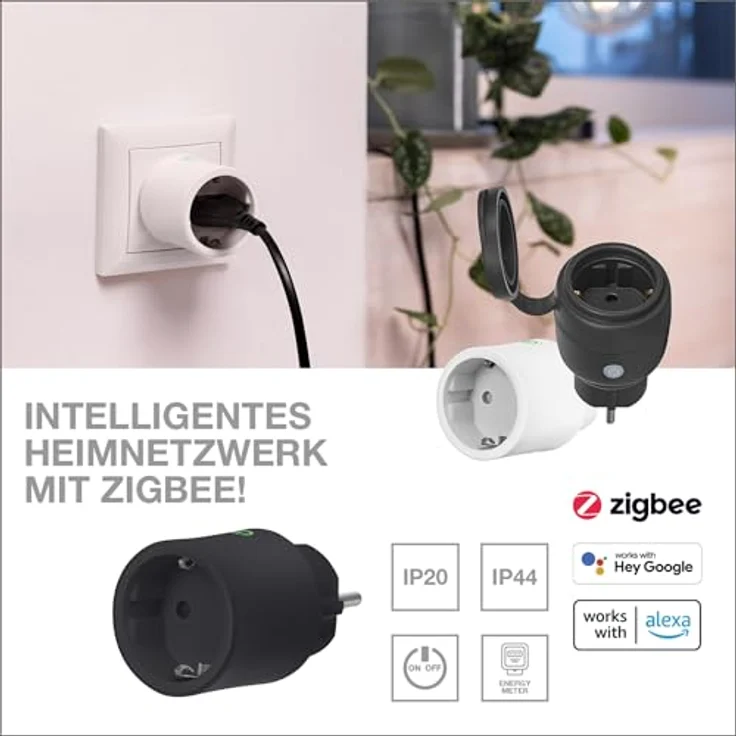 OSRAM SMART+ ZIGBEE Außensteckdose, IP44 Schutz, Energieverbrauchskontrolle, Schwarz, 16 A, Smart Home Integration – Bild 3