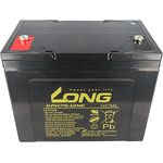 Kung Long KPH75-12NE, Blei Akku 12 Volt 75Ah mit M6 Innengewinde, wartungsfrei und zyklenfest, schwarz