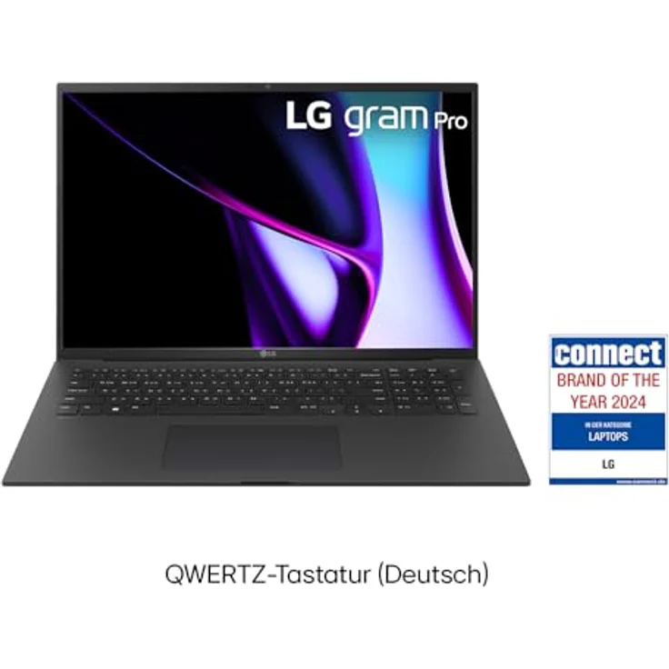 LG gram Pro 17 Zoll Notebook - Leichtgewicht (1299g), Intel Core Ultra7, 16GB RAM, 1TB Dual SSD, 23,5h Akkulaufzeit - Schwarz – Bild 2