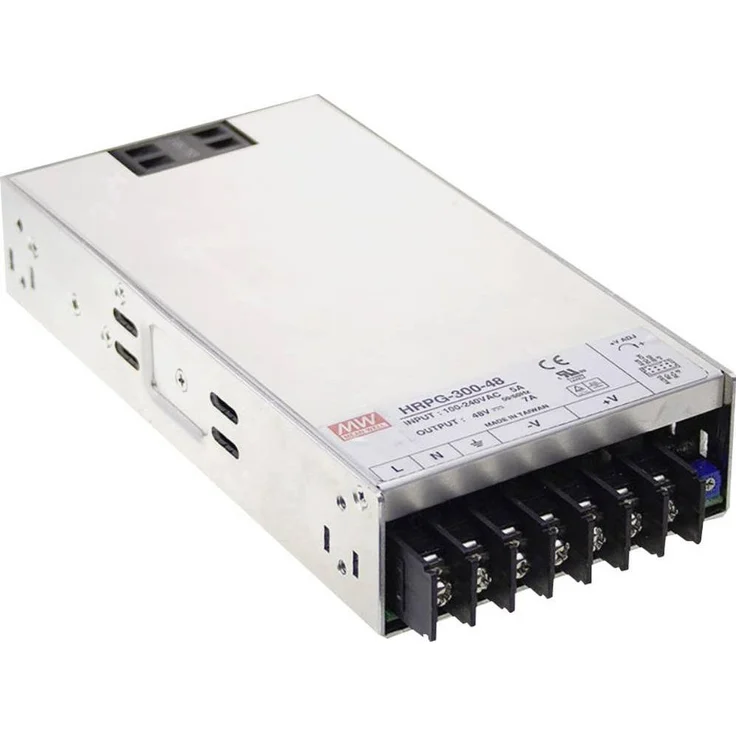 MeanWell HRPG-300-36, 300 W Konstantspannungsnetzteil mit 36 V, 9 A, aktiver Kühlung, flach (1HE), RoHS-compliant