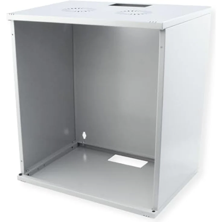 ROLINE 19-Zoll Wandgehäuse Basic 12 HE, 540x400 BxT Bausatz grau, mit Vollglastür und verstellbaren Profilschienen – Bild 13