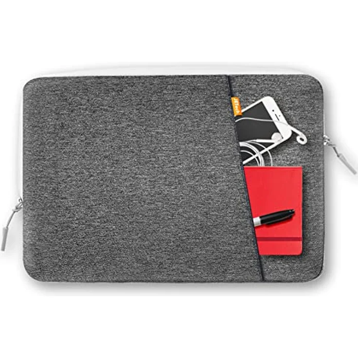 JETech Laptoptasche Hülle für 13,3 Zoll MacBook Air/Pro, 14 Zoll MacBook Pro 2021 M1, 13-13,6 Zoll Notebook, Wasserdicht Laptophülle Stoßfest Laptop Sleeve mit Zubehörtasche (Grau) – Bild 3