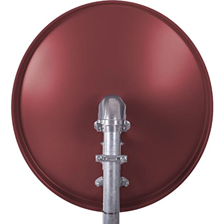 DUR-Line MDA 60cm Rot - Aluminium Satellitenschüssel mit LNB Feedhalterung - Sat Antenne Spiegel Anlage [Digital, Camping, Astra 19,2Grad, DVB-S/S2, Full HD, 4K, 3D] – Bild 5