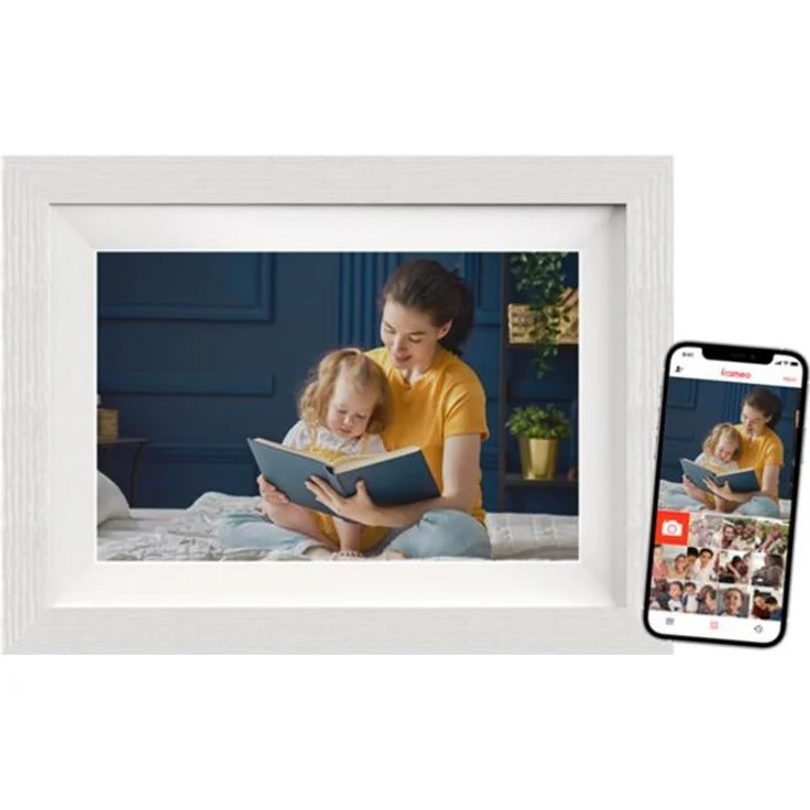 Braun Photo DigiFrame 10W, Digitaler Bilderrahmen mit 10,1" IPS-Panel, 1280 x 800 Pixel, 32 GB Speicher, WiFi, weiss