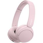 Sony WH-CH520 Kabelloser Bluetooth On-Ear-Kopfhörer, hohe Klangqualität, bis zu 50 Stunden Akkulaufzeit, Rosa