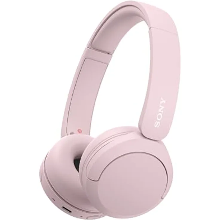 Sony WH-CH520 Kabelloser Bluetooth On-Ear-Kopfhörer, hohe Klangqualität, bis zu 50 Stunden Akkulaufzeit, Rosa