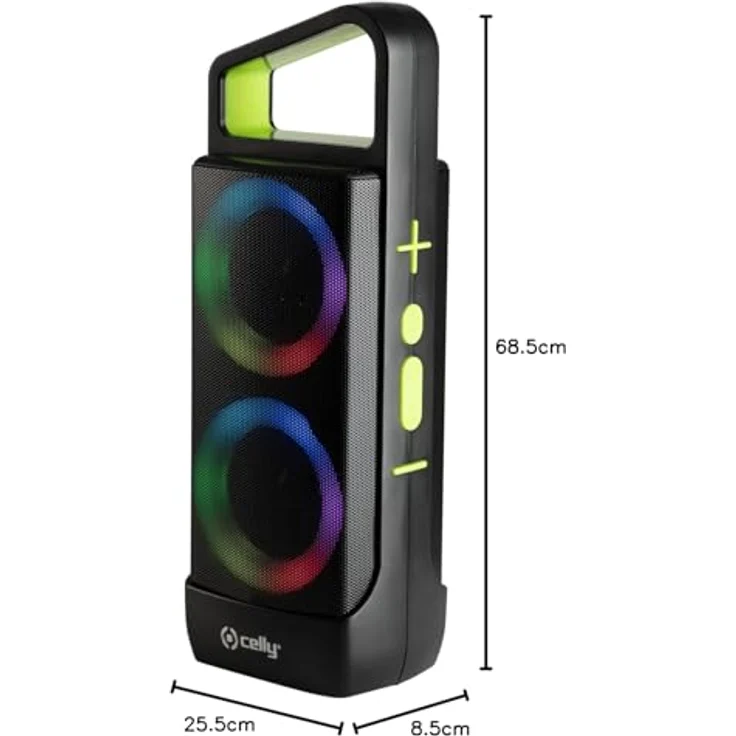 Celly GROOVERGBBK Bluetooth Lautsprecher (48h Akkubetrieb) in Blau, Grün, Rot – Bild 9