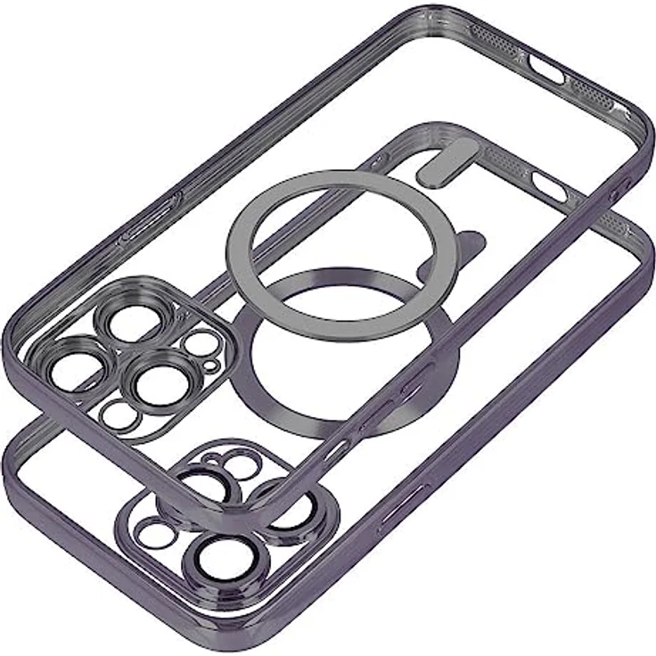 MagSafe Hülle mit Kameraschutz kompatibel mit iPhone 14 Schwarz – Bild 2