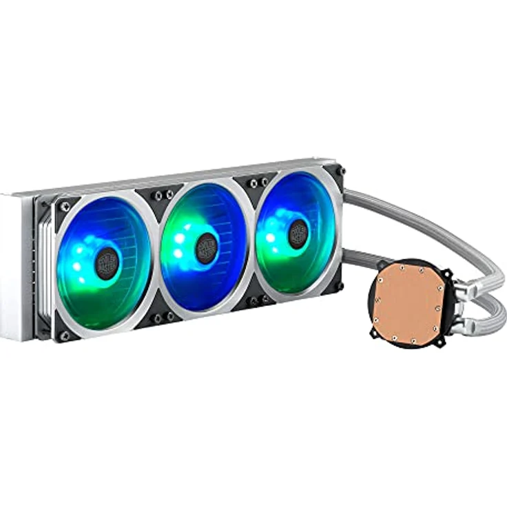 Cooler Master MasterLiquid ML360P Silver Edition Flüssigkühler, All-In-One (AIO) Liqiod Kühler, 360 mm Kühler, 1 x 360 mm PWM SF360R ARGB Lüfter, integrierter Lüfterrahmen, Aluminium Pumpenabdeckung – Bild 2