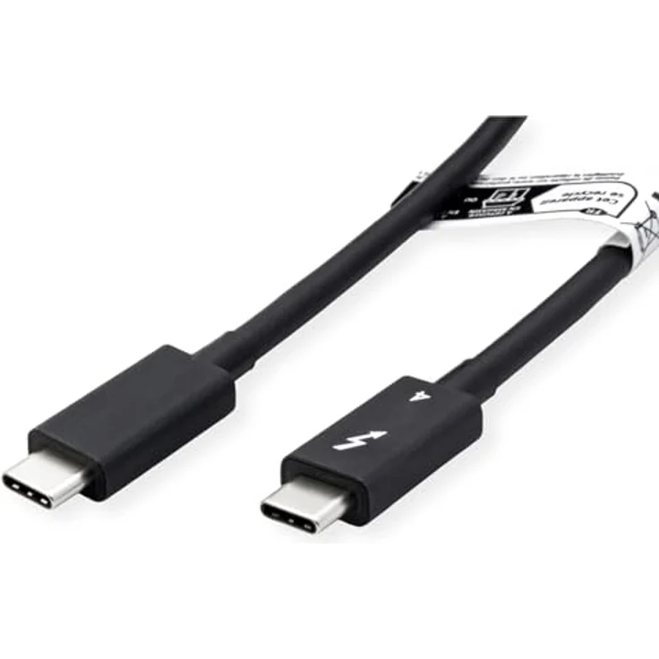 ROLINE Thunderbolt™ 4 Kabel, C-C, ST/ST, 40Gbit/s, 100W, passiv, schwarz, 1 m – Bild 2