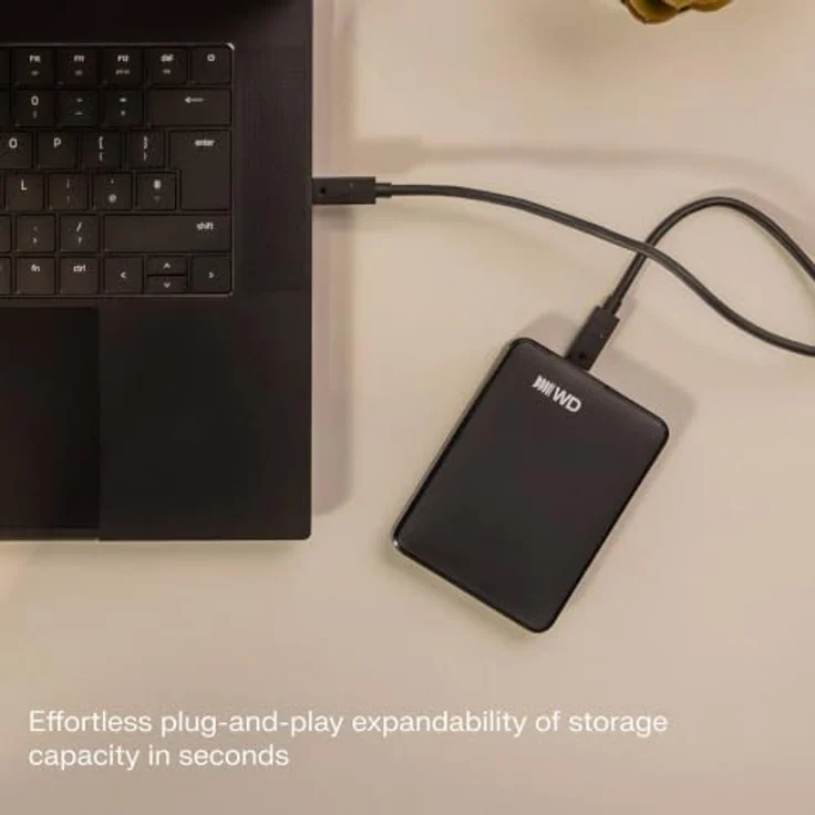 WD Elements Portable, Externe Festplatte mit 5TB Speicher und USB 3.2, schwarz – Bild 5