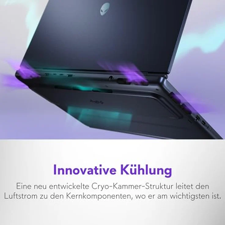Alienware 16x Aurora Gaming Laptop AC16251, 16" WQXGA 240Hz G-Sync Display, Intel Core Ultra 9-275HX, Nvidia GeForce RTX 5070, 32GB RAM, 1TB SSD, Windows 11 Home, AlienFX RGB QWERTZ Tastatur – Bild 5