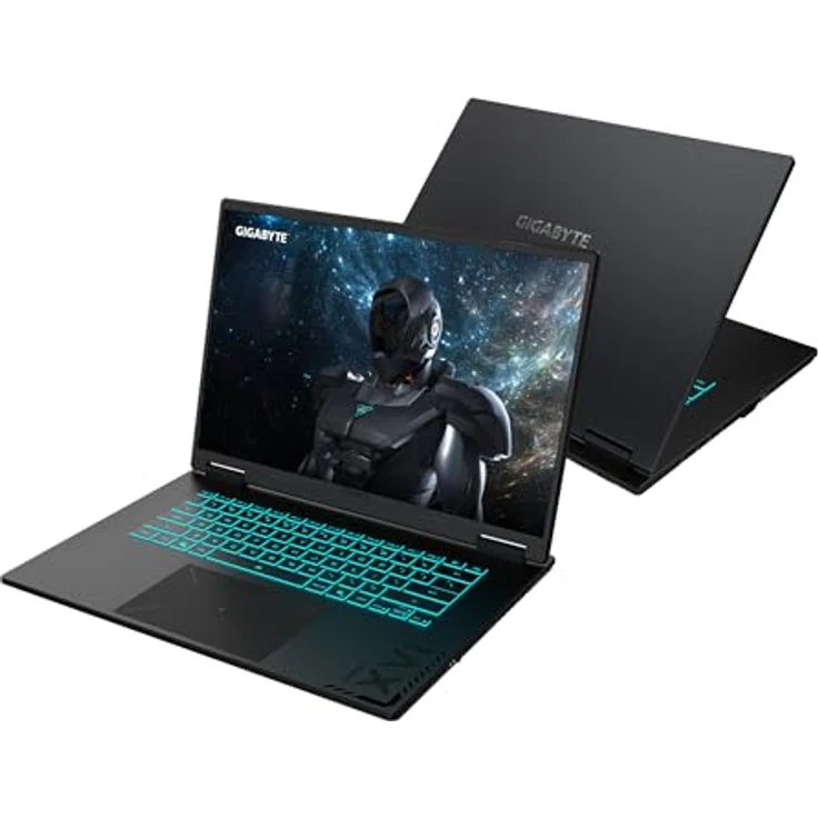 GIGABYTE GAMING A16 PRO DXHG4DECC4SH, 16" QHD Laptop mit 165Hz Display, Intel Core i7 240H, 32GB DDR5 RAM, 1TB SSD, NVIDIA GeForce RTX 5070Ti, Windows 11 Home, schwarz – Bild 2