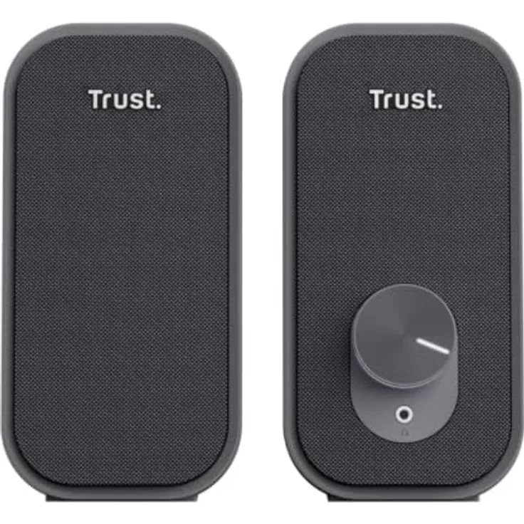 Trust Ador 2.0-Lautsprecherset, Kabelgebundene PC-Lautsprecher mit 6W RMS Leistung, Schwarz