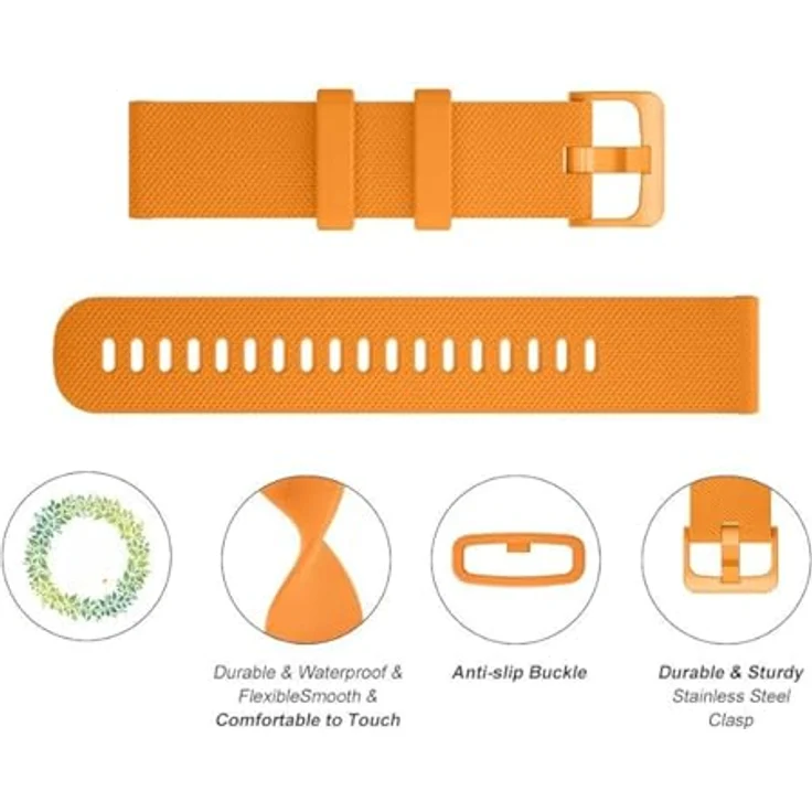GIOPUEY Armband für KOSPET TANK T3 ULTRA 2, 22mm weiches Silikon, verschleißfest und atmungsaktiv - Schwarz – Bild 4