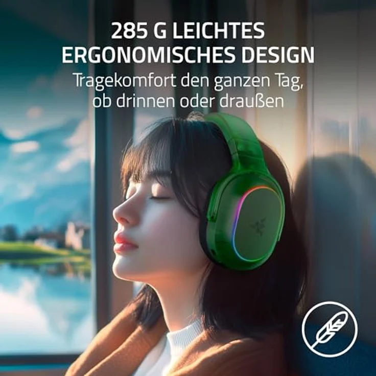 Razer Barracuda X Phantom Green Edition, Kabelloses Multi-Plattform Gaming Headset mit Triforce 40mm Treiber, Dual Wireless HyperSpeed und Bluetooth, 70 Stunden Akkulaufzeit, Phantom Green – Bild 3