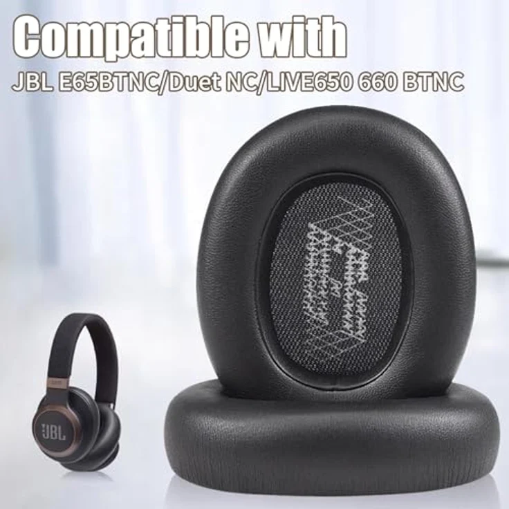 INF Ohrpolster für JBL E65BTNC / Duet NC / LIVE650 660 BTNC, weiches Material mit Rauschunterdrückung, 1 Paar – Bild 2