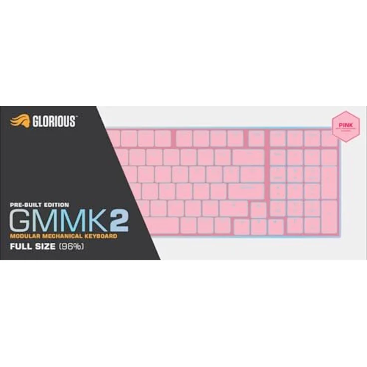 Glorious GMMK 2 Full-Size Tastatur - Fox Switches, DE-Layout, pink – Bild 15