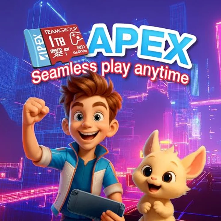 Team Group APEX SD7.1 256 GB SDXC, MicroSD Express, 800 MB/s Lesegeschwindigkeit, rot/blau, wasserfest und stoßfest – Bild 3